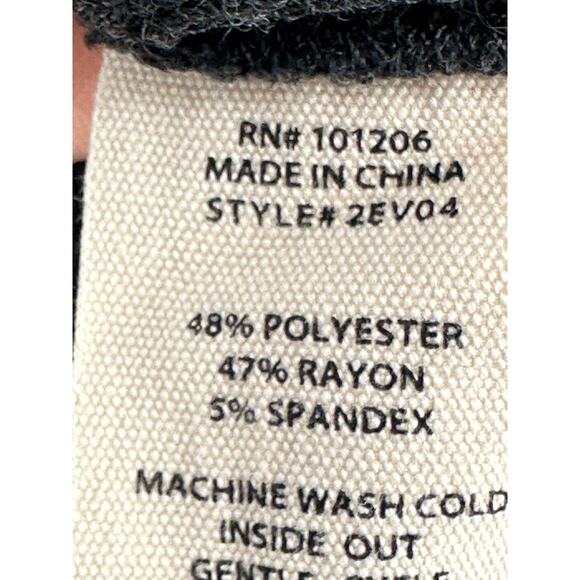 Soft Surroundings Knit Blouse Gray Button Accents Long Sleeve Stretch Comfy L - Picture 8 of 12